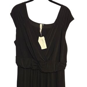 NY Collection Black Maxi Dress Sleeveless Evening Party Cocktail